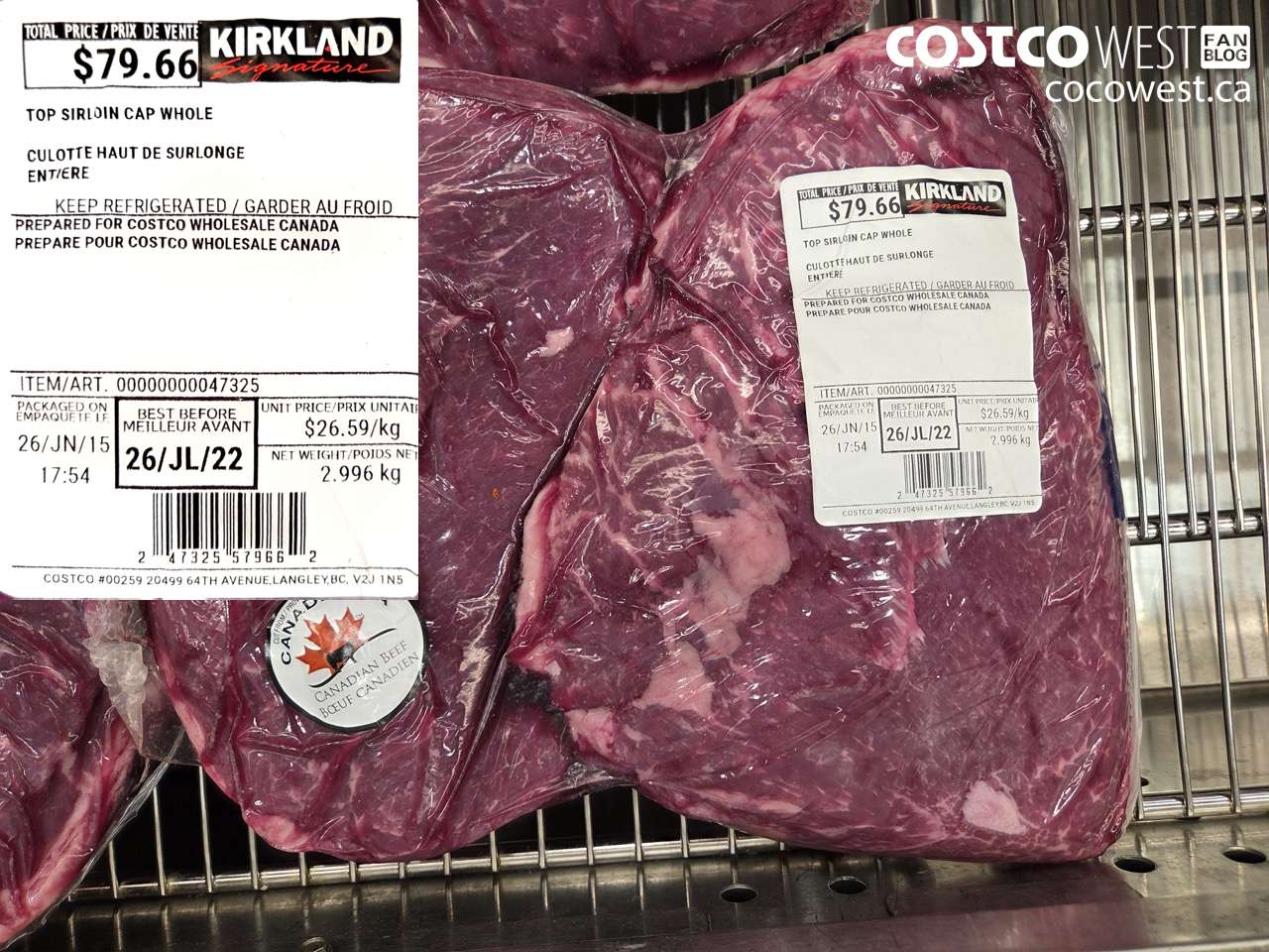 47325 TOP SIRLOIN CAP WHOLE $26.59