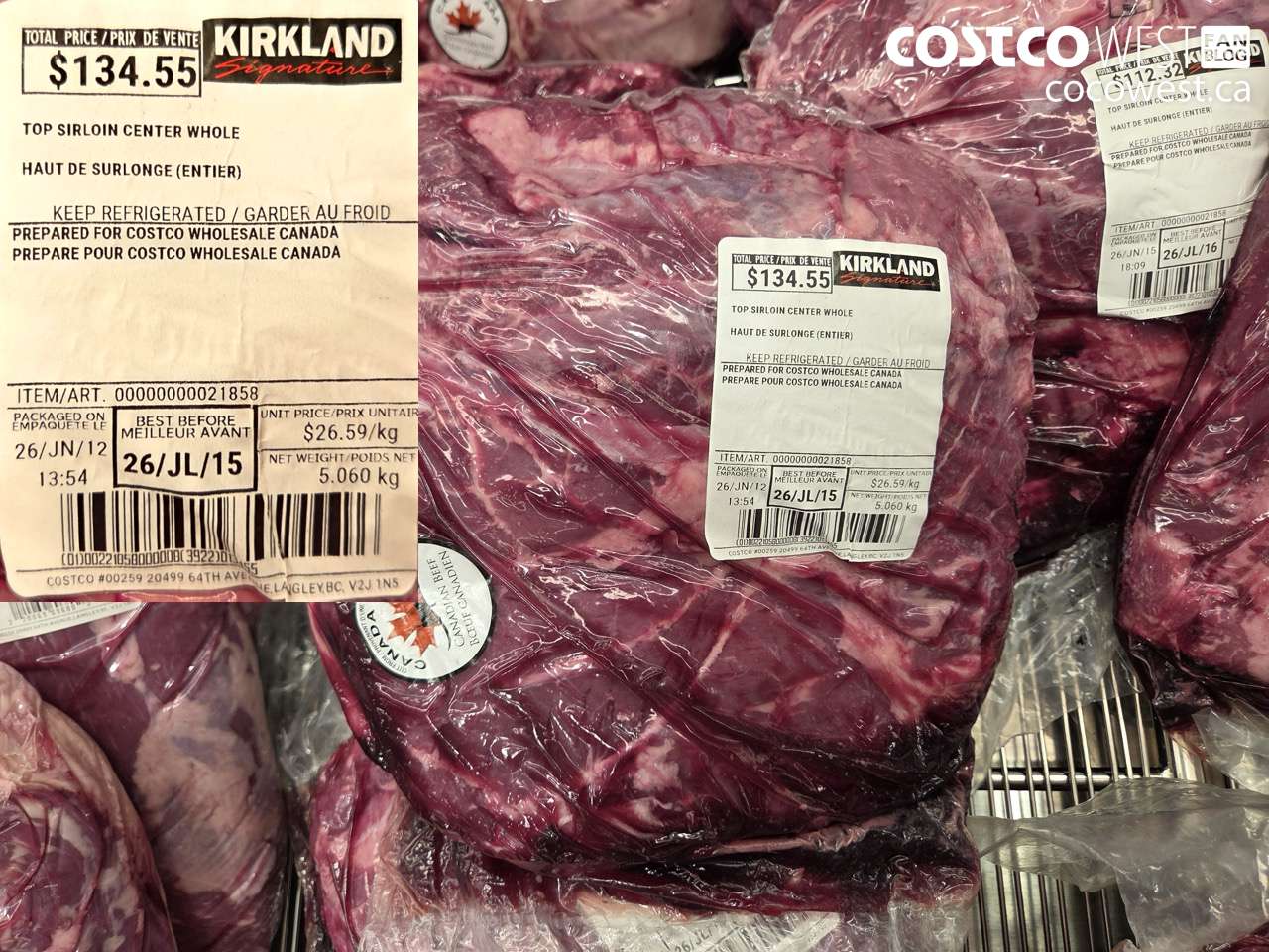 21858 TOP SIRLOIN CENTER WHOLE $26.59