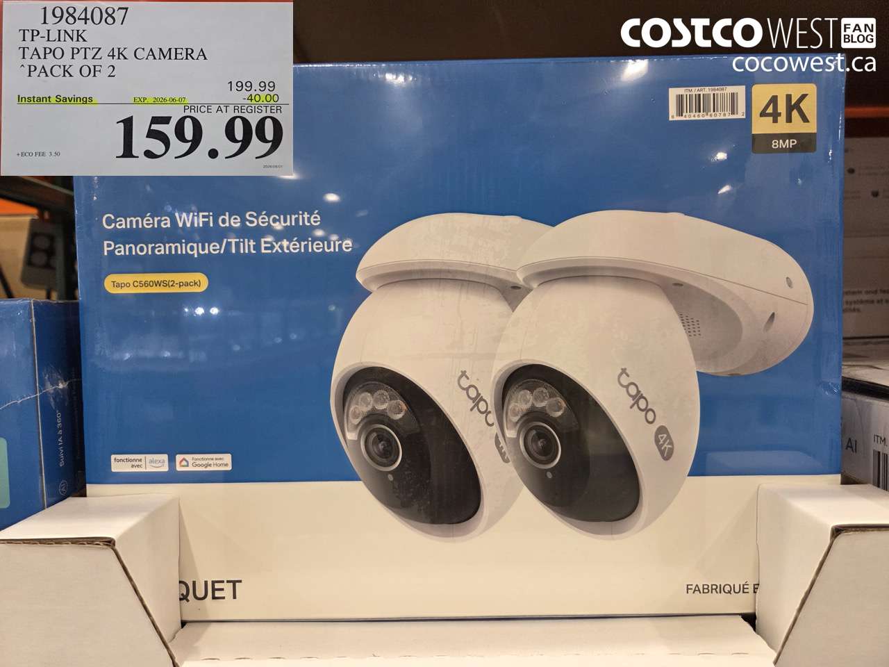 1984087 TP-LINK TAPO PTZ 4K CAMERA PACK OF 2 ($40.00 INSTANT SAVINGS EXPIRES ON 2026-06-07) $159.99