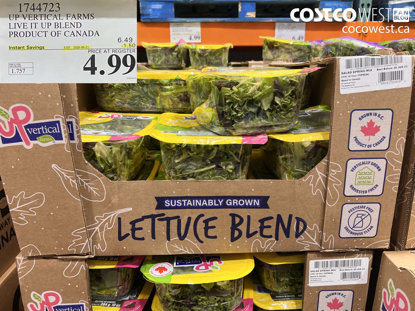 1744723 UP VERTICAL FARMS LIVE IT UP BLEND PRODUCT OF CANADA ($1.50 INSTANT SAVINGS EXPIRES ON 2026-06-21) $4.99