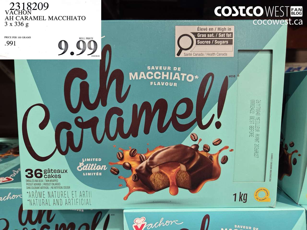 2318209 VACHON AH CARAMEL MACCHIATO 3 X 336 G $9.99