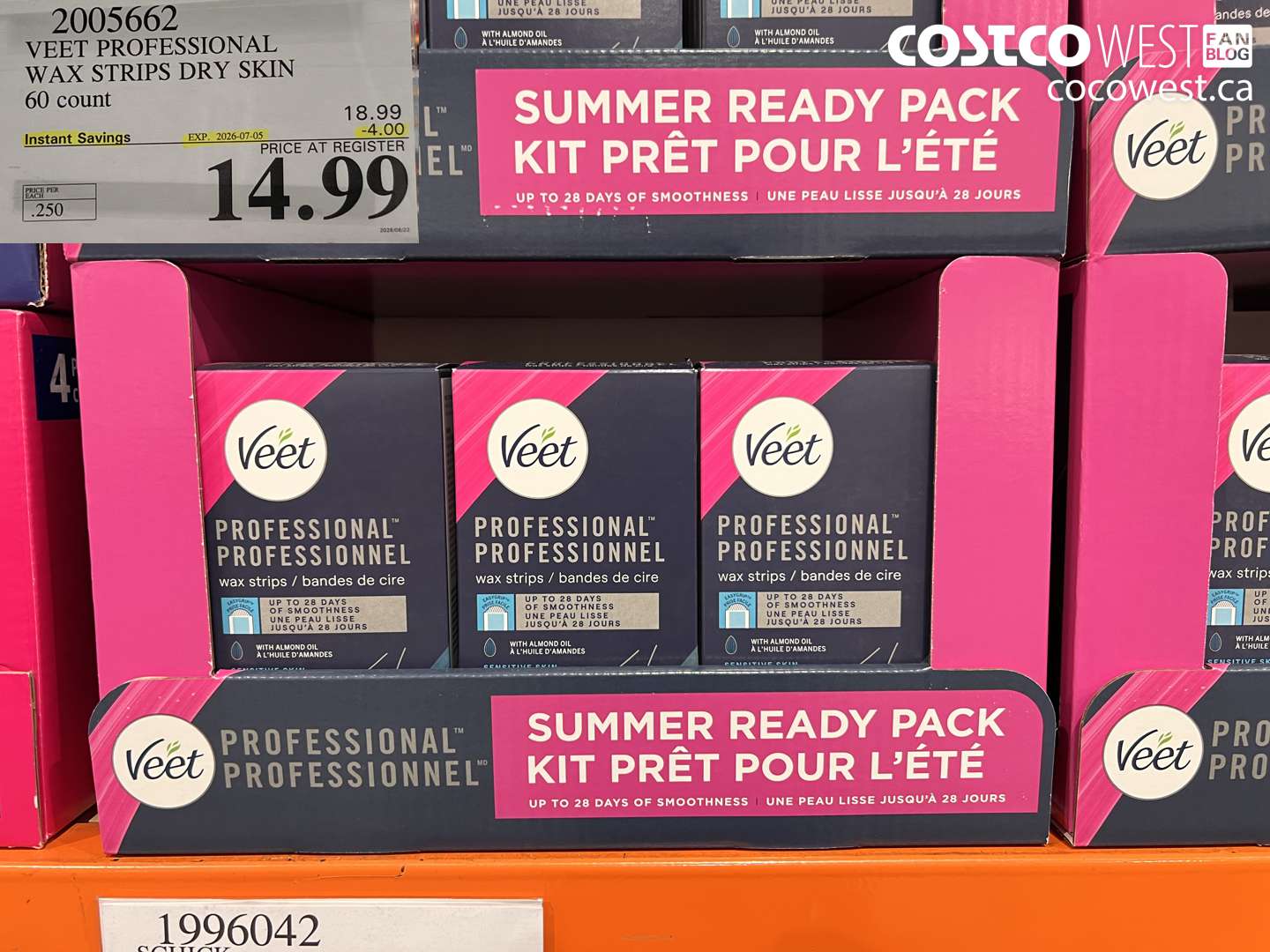 2005662 VEET PROFESSIONAL WAX STRIPS DRY SKIN 60 COUNT ($4.00 INSTANT SAVINGS EXPIRES ON 2026-07-05) $14.99