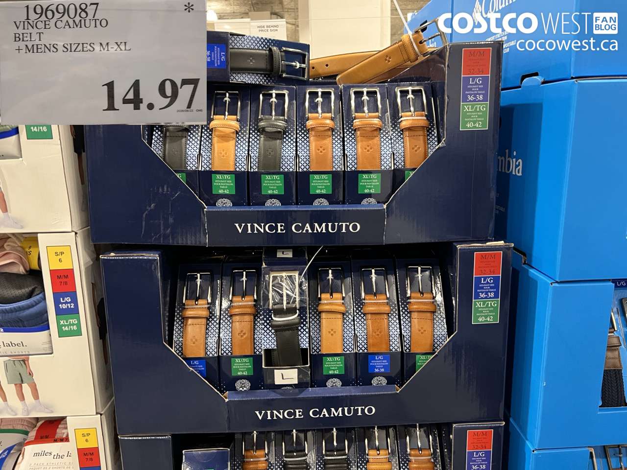 1969087 VINCE CAMUTO BELT MENS SIZES M-XL $14.97
