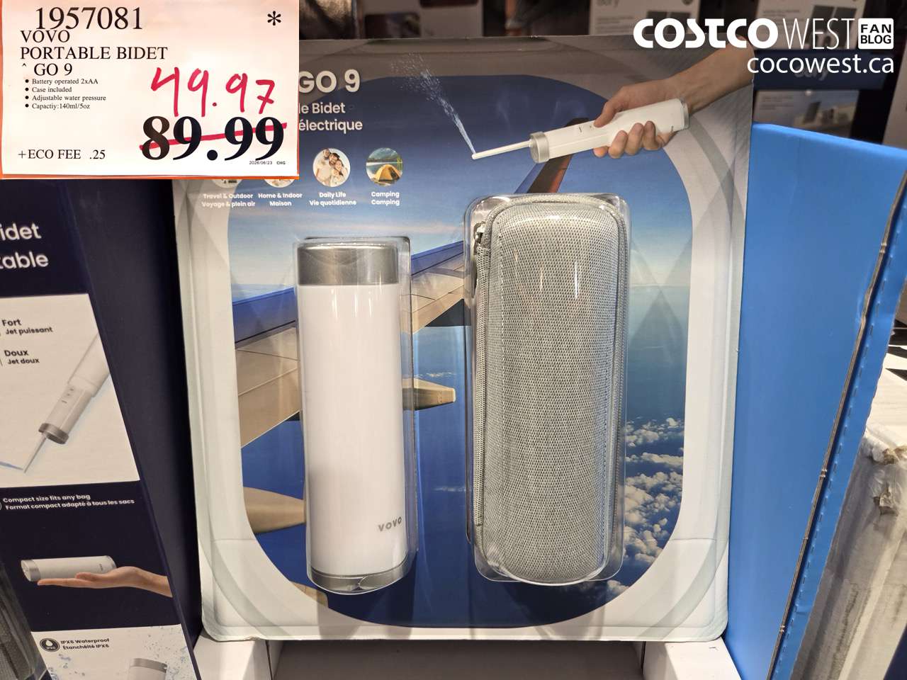 1957081 VOVO PORTABLE BIDET GO 9 $49.97