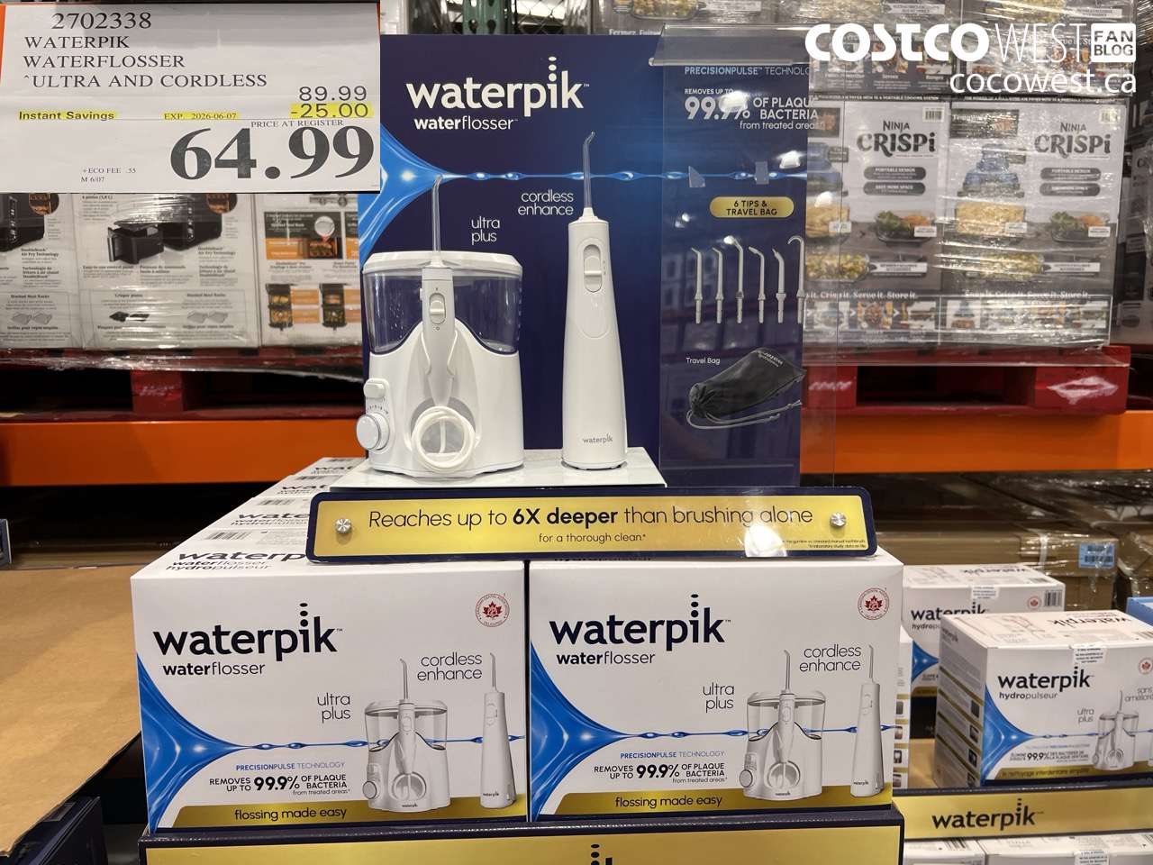 2702338 WATERPIK WATERFLOSSER ULTRA AND CORDLESS ($25.00 INSTANT SAVINGS EXPIRES ON 2026-06-07) $64.99