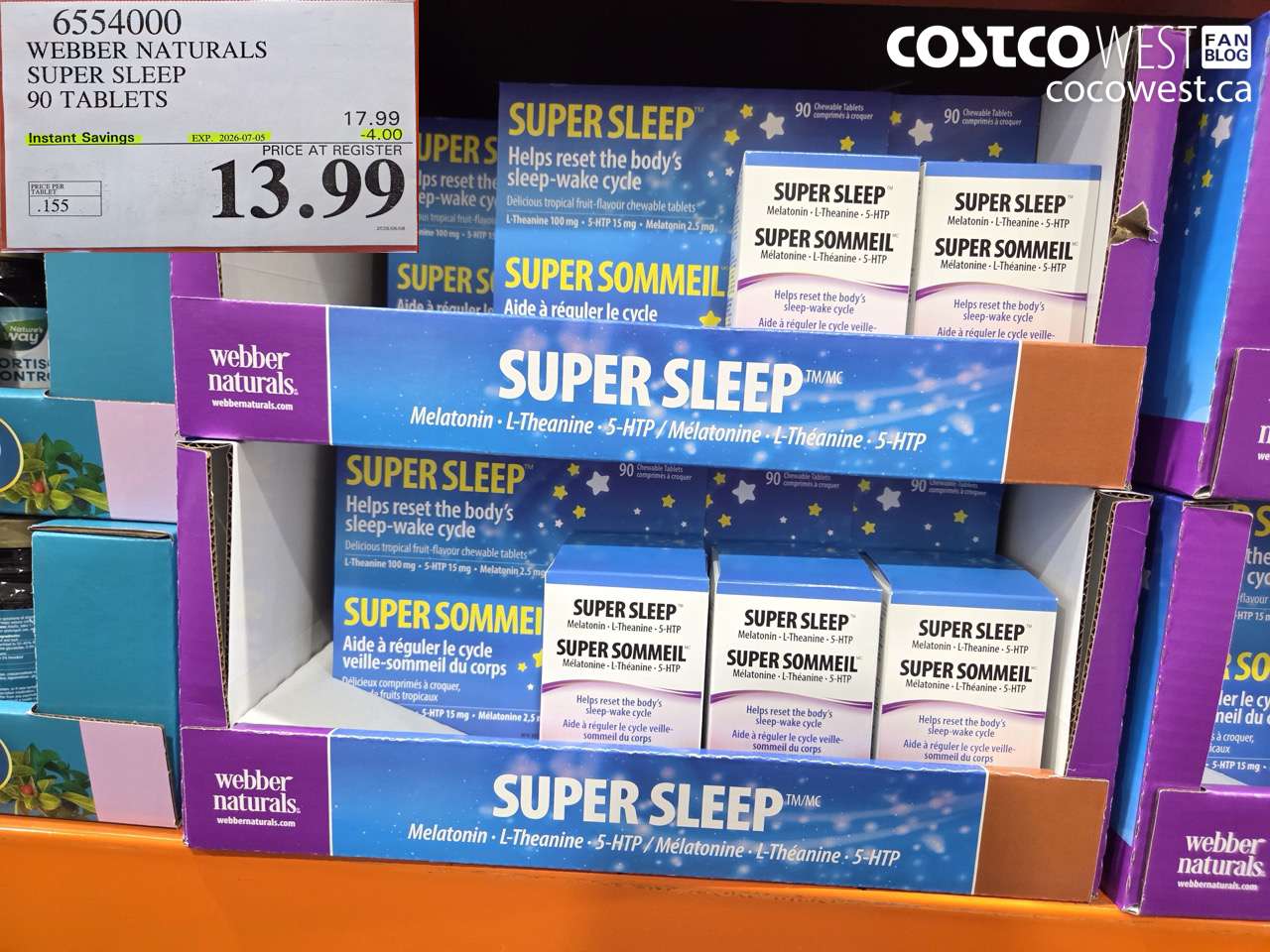 6554000 WEBBER NATURALS SUPER SLEEP 90 TABLETS ($4.00 INSTANT SAVINGS EXPIRES ON 2026-07-05) $13.99