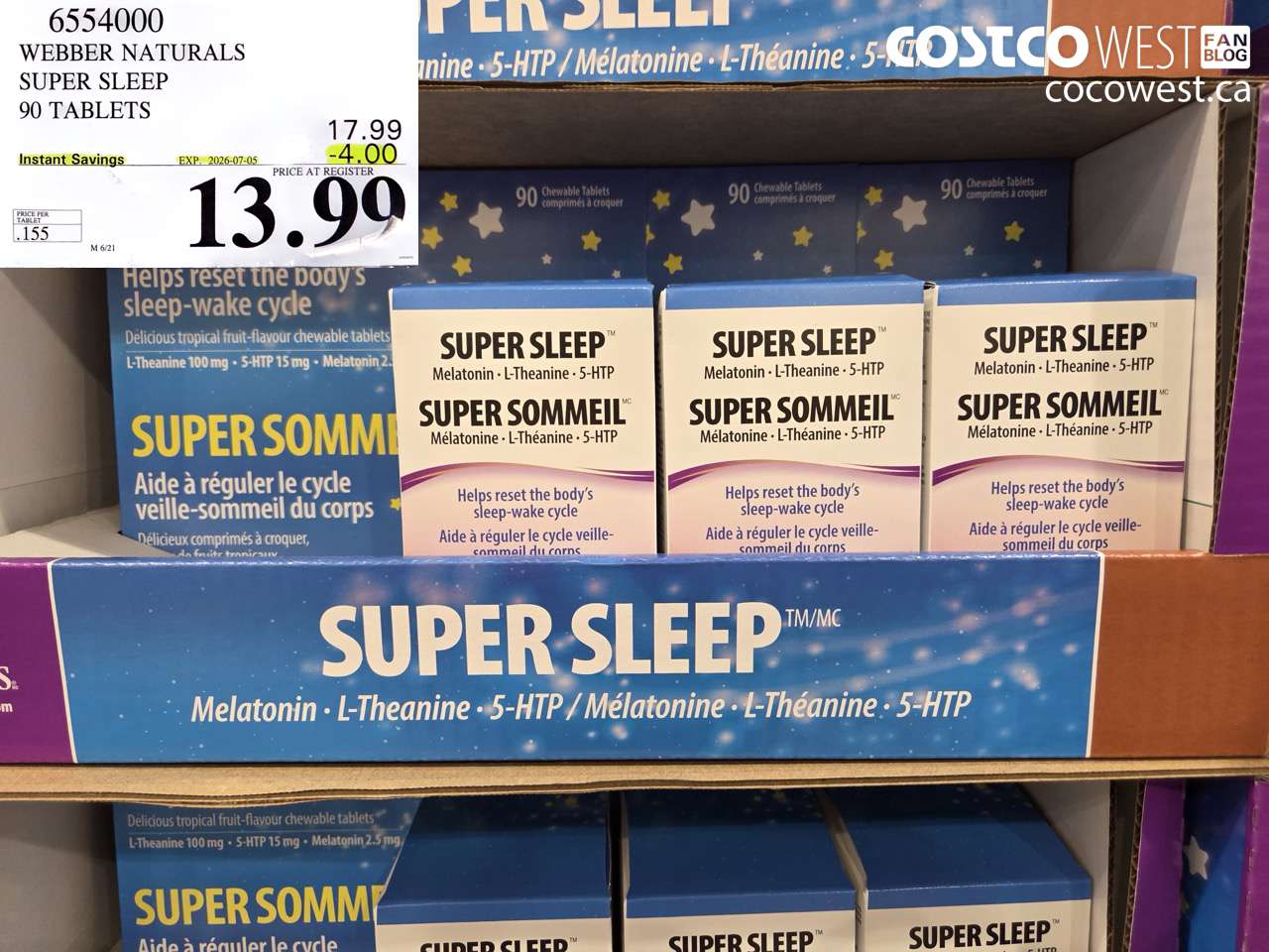 6554000 WEBBER NATURALS SUPER SLEEP 90 TABLETS ($4.00 INSTANT SAVINGS EXPIRES ON 2026-07-05) $13.99