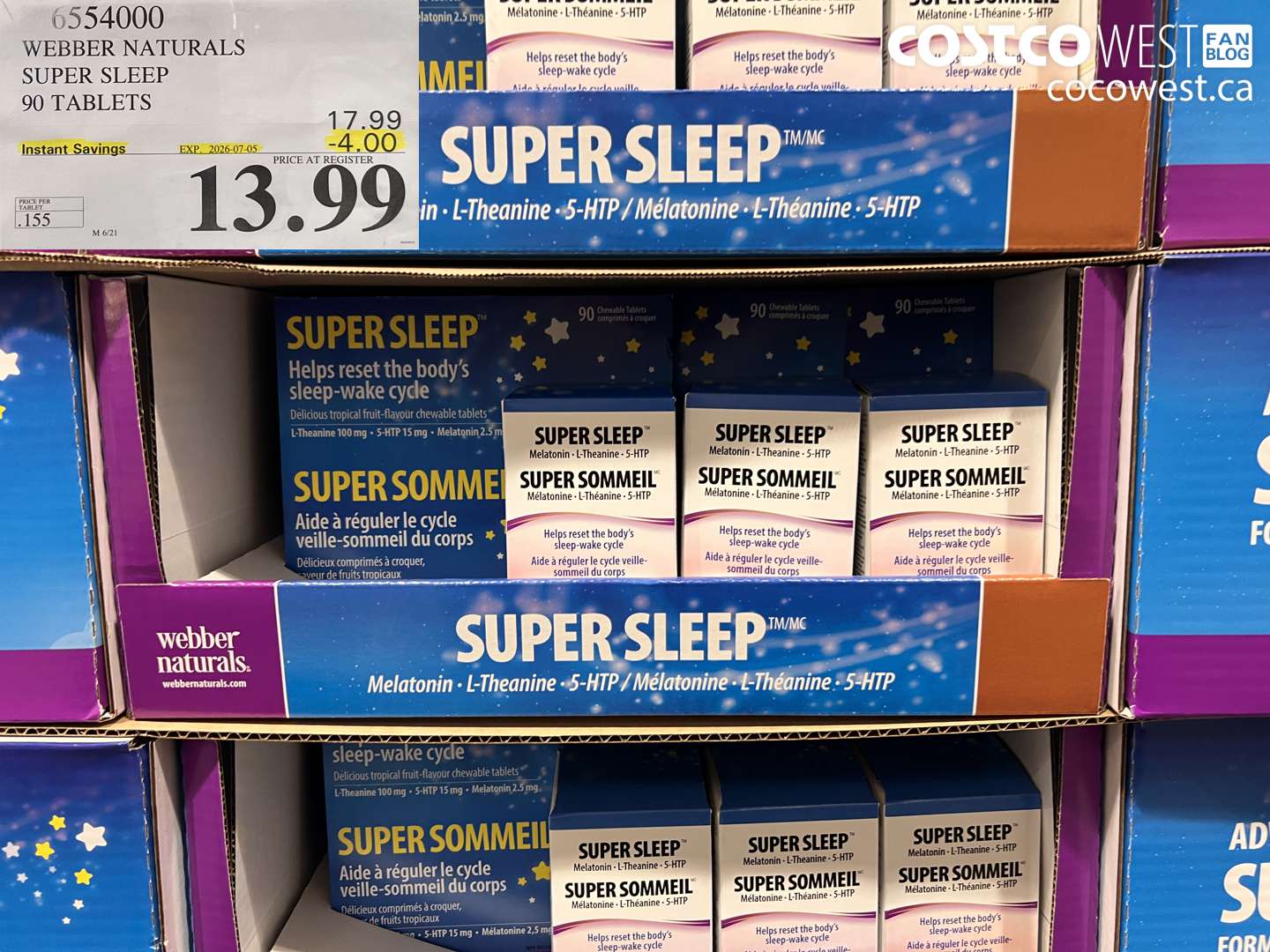 6554000 WEBBER NATURALS SUPER SLEEP 90 TABLETS ($4.00 INSTANT SAVINGS EXPIRES ON 2026-07-05) $13.99