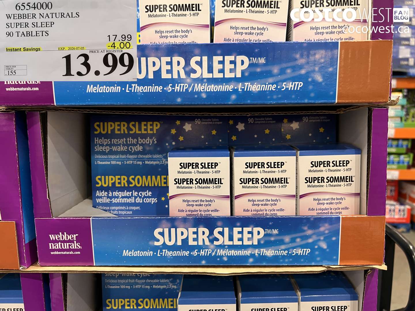 6554000 WEBBER NATURALS SUPER SLEEP 90 TABLETS ($4.00 INSTANT SAVINGS EXPIRES ON 2026-07-05) $13.99