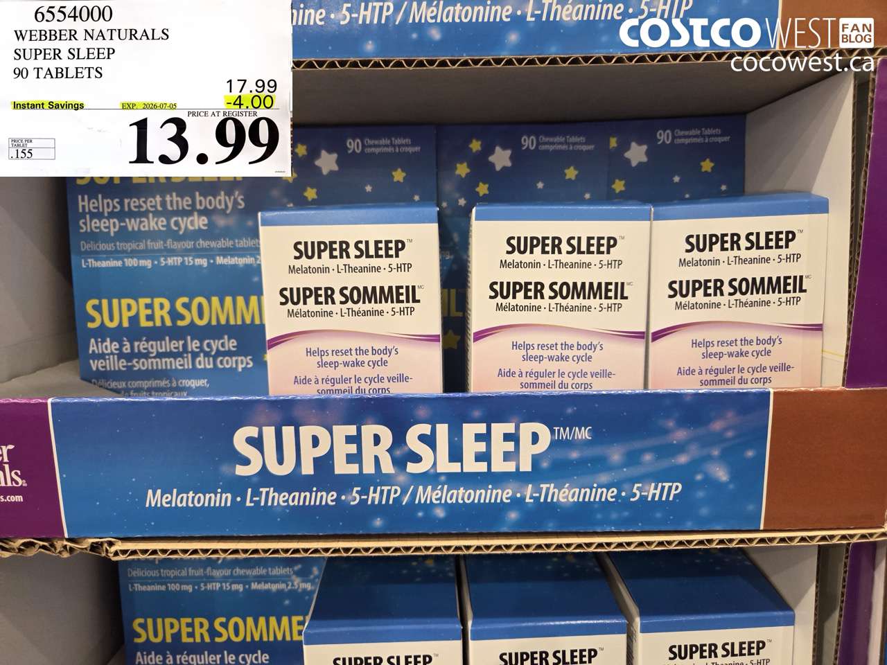 6554000 WEBBER NATURALS SUPER SLEEP 90 TABLETS ($4.00 INSTANT SAVINGS EXPIRES ON 2026-07-05) $13.99