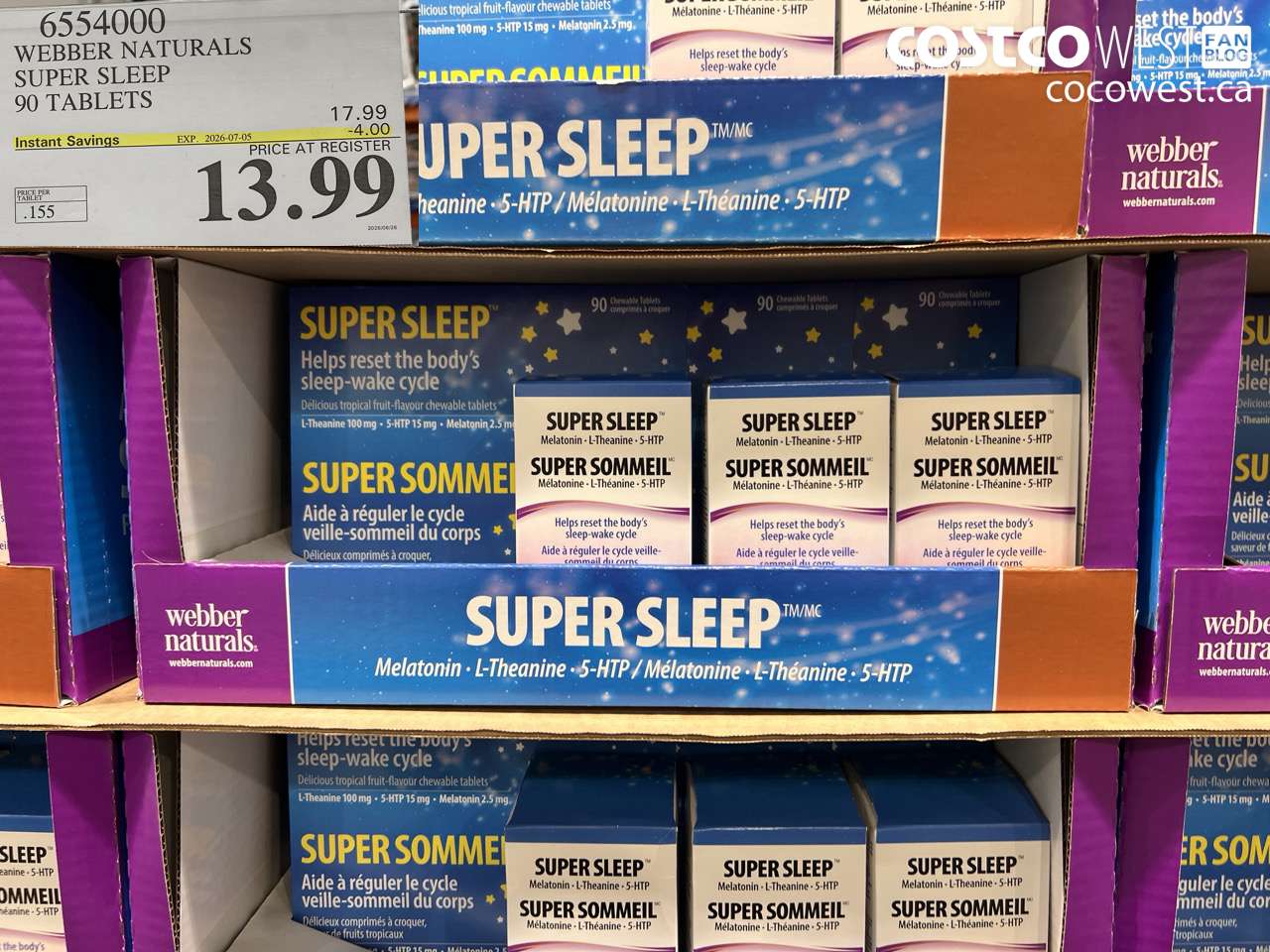 6554000 WEBBER NATURALS SUPER SLEEP 90 TABLETS ($4.00 INSTANT SAVINGS EXPIRES ON 2026-07-05) $13.99
