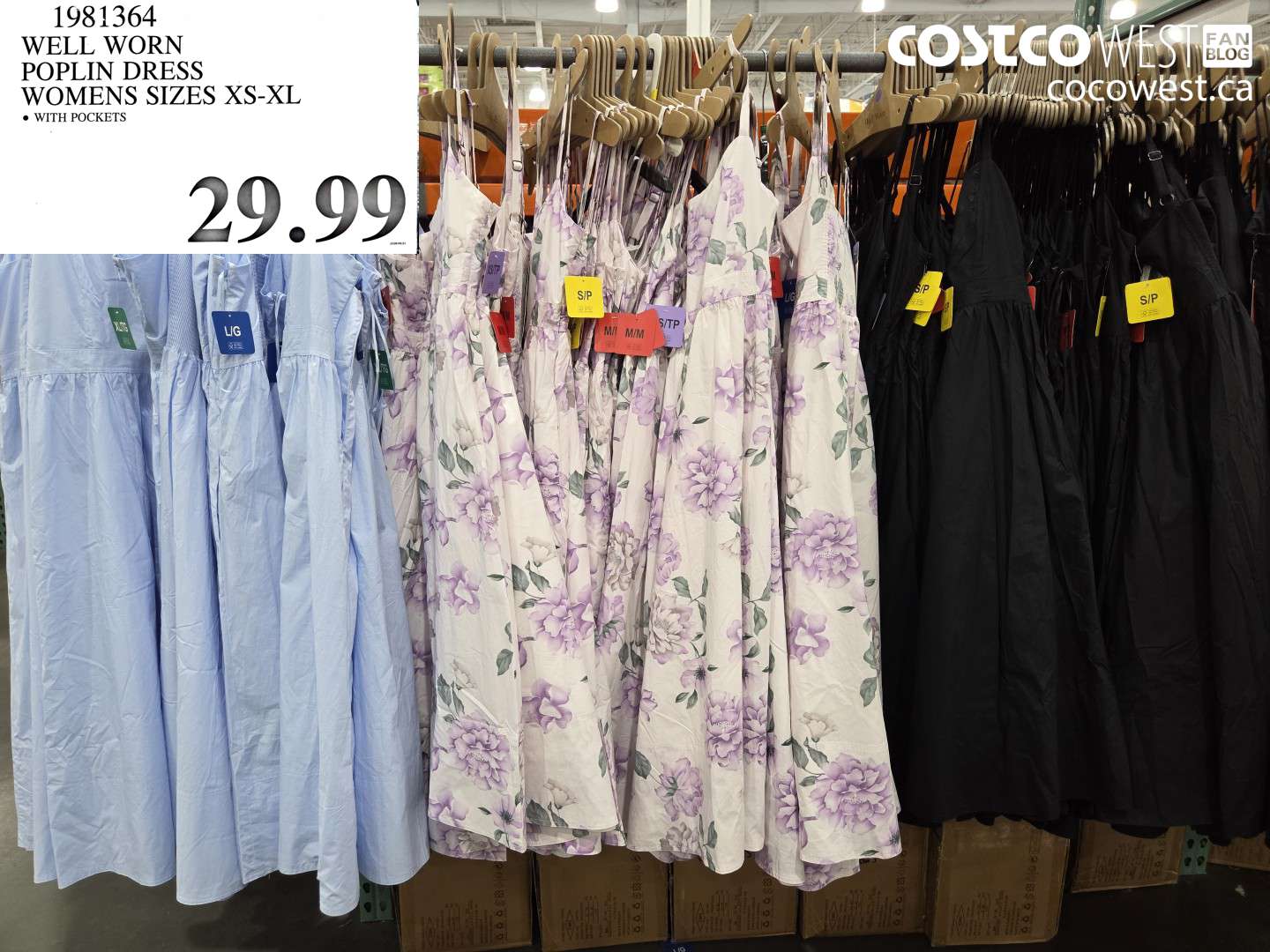 1981364 WELL WORN POPLIN DRESS WOMENS SIZES XS-XL $29.99