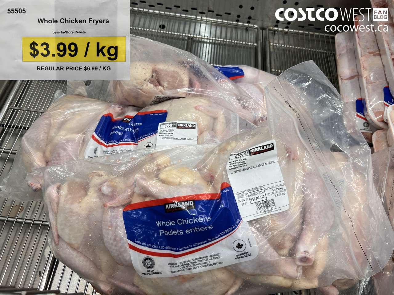 55505 WHOLE CHICKEN FRYERS $3.99
