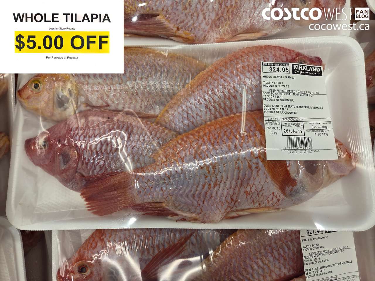 22202 WHOLE TILAPIA ($5.00 INSTANT SAVINGS)