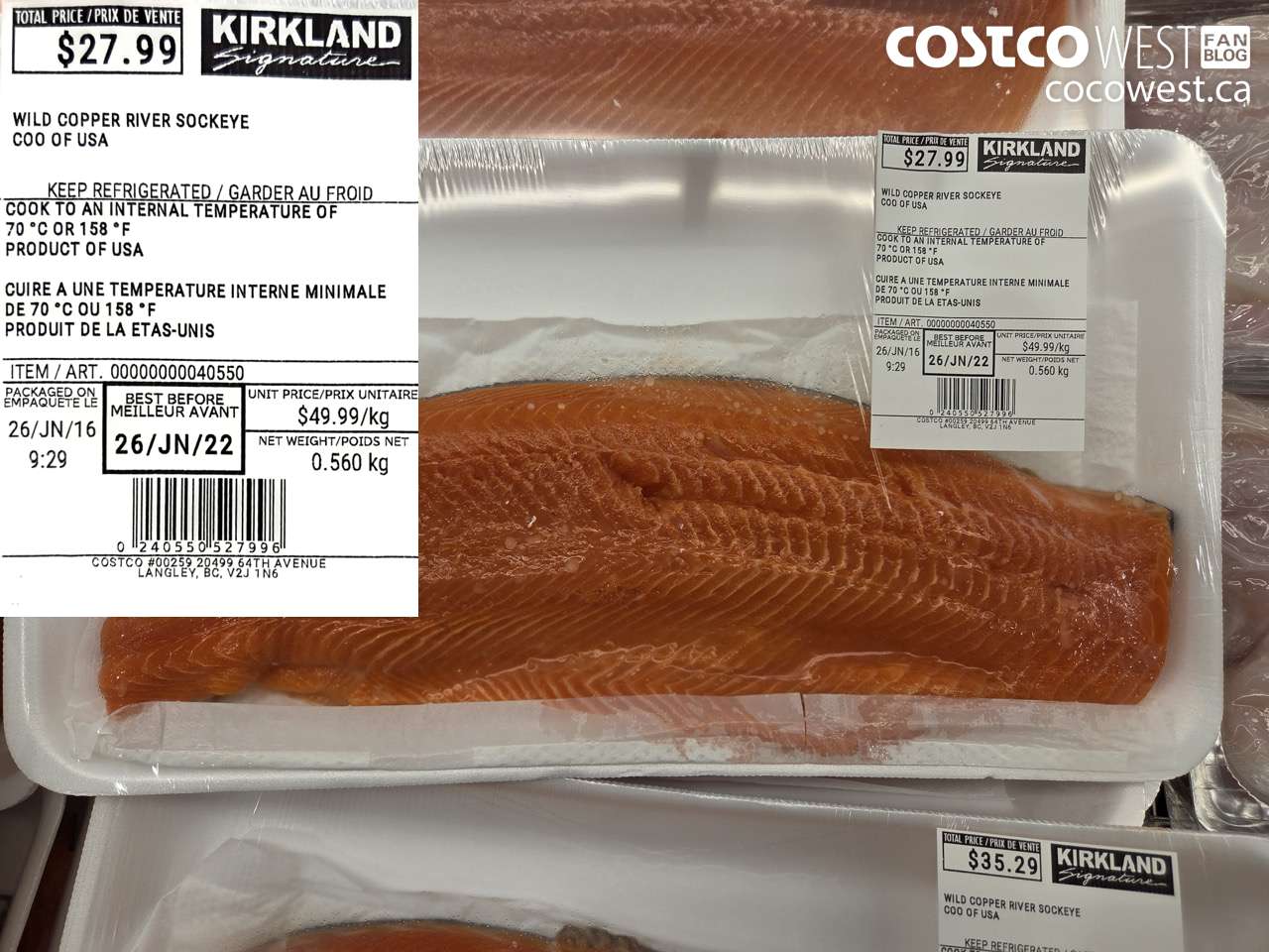 40550 WILD COPPER RIVER SOCKEYE COO OF USA $49.99