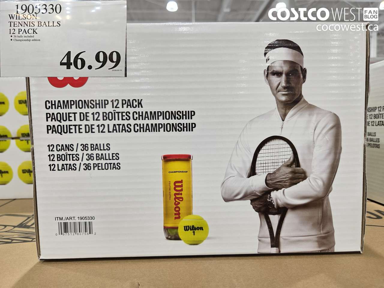1905330 WILSON TENNIS BALLS 12 PACK $46.99