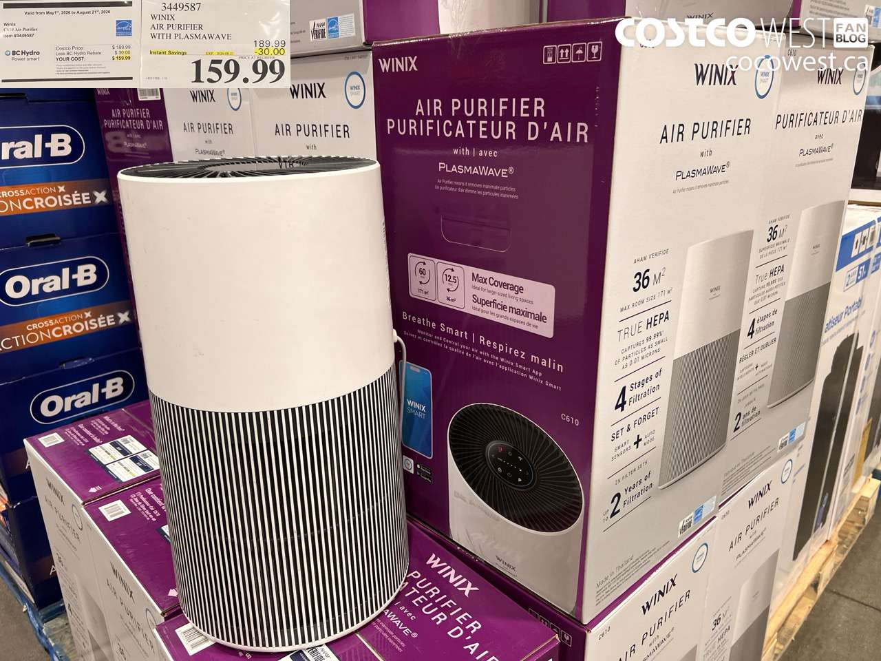 3449587 WINIX AIR PURIFIER WITH PLASMAWAVE ($30.00 INSTANT SAVINGS EXPIRES ON 2026-08-21) $159.99