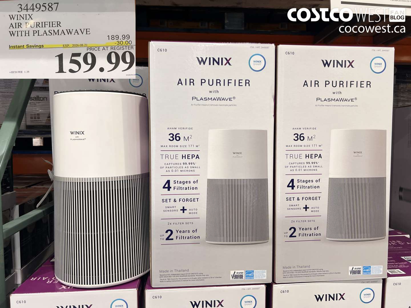 3449587 WINIX AIR PURIFIER WITH PLASMAWAVE ($30.00 INSTANT SAVINGS EXPIRES ON 2026-08-21) $159.99