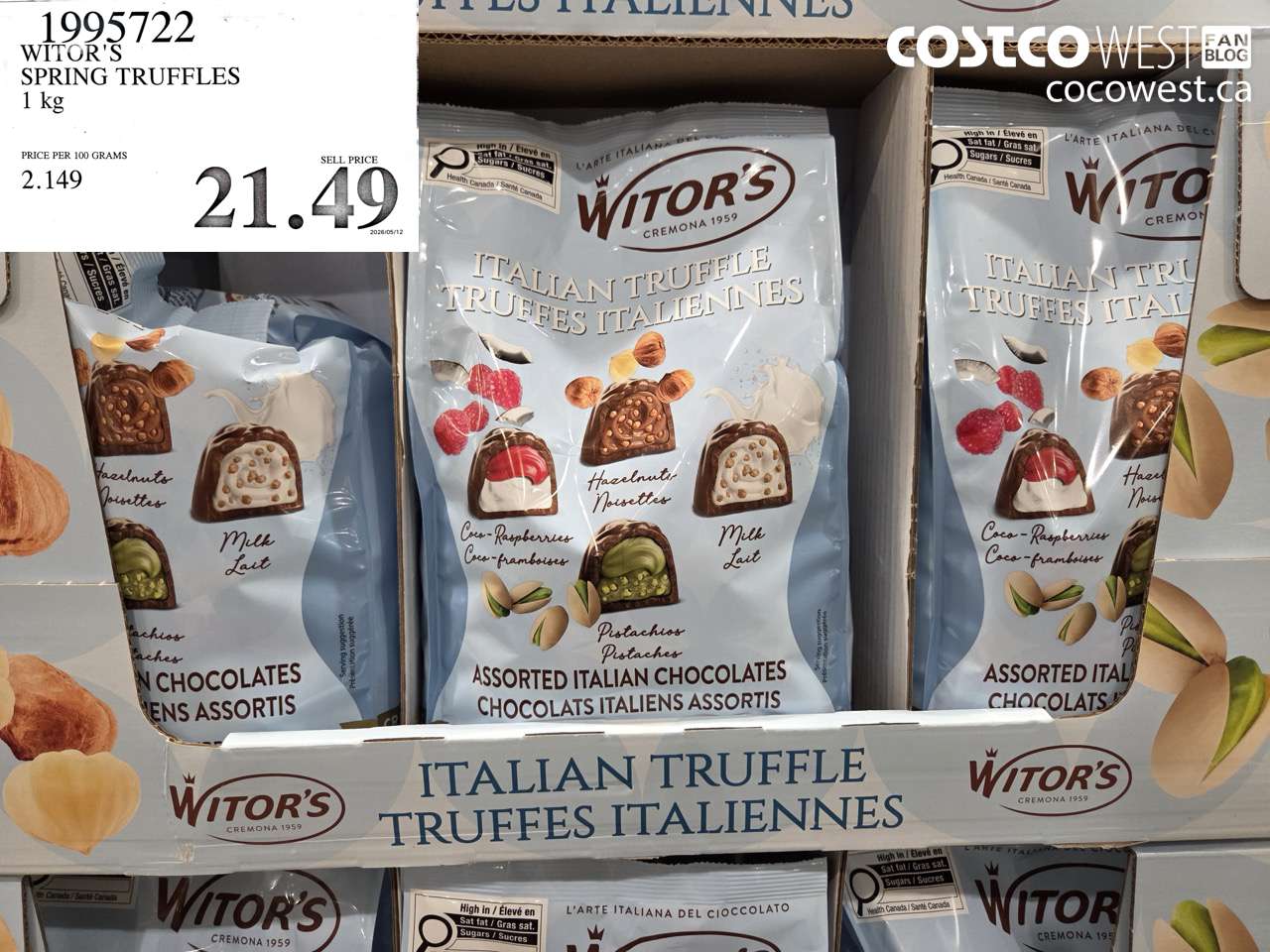 1995722 WITOR'S SPRING TRUFFLES 1 KG $21.49