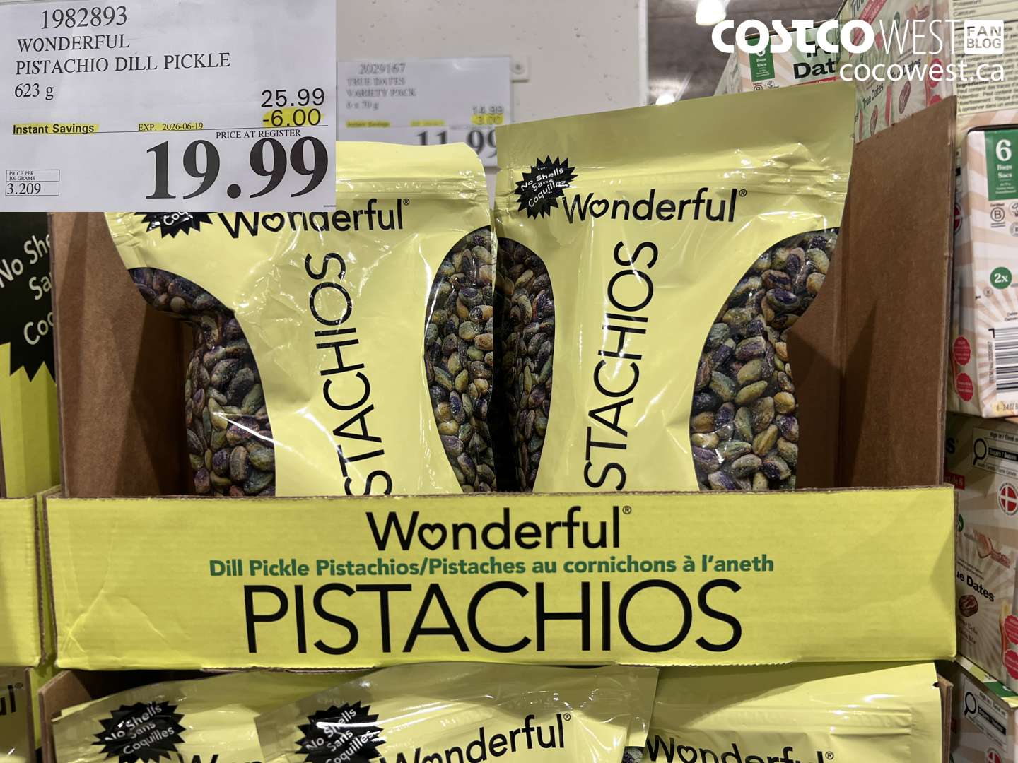 1982893 WONDERFUL PISTACHIO DILL PICKLE 623 G ($6.00 INSTANT SAVINGS EXPIRES ON 2026-06-19) $19.99