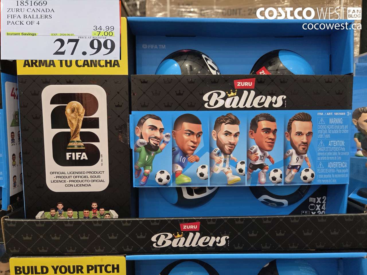 1851669 ZURU CANADA FIFA BALLERS PACK OF 4 ($7.00 INSTANT SAVINGS EXPIRES ON 2026-06-07) $27.99