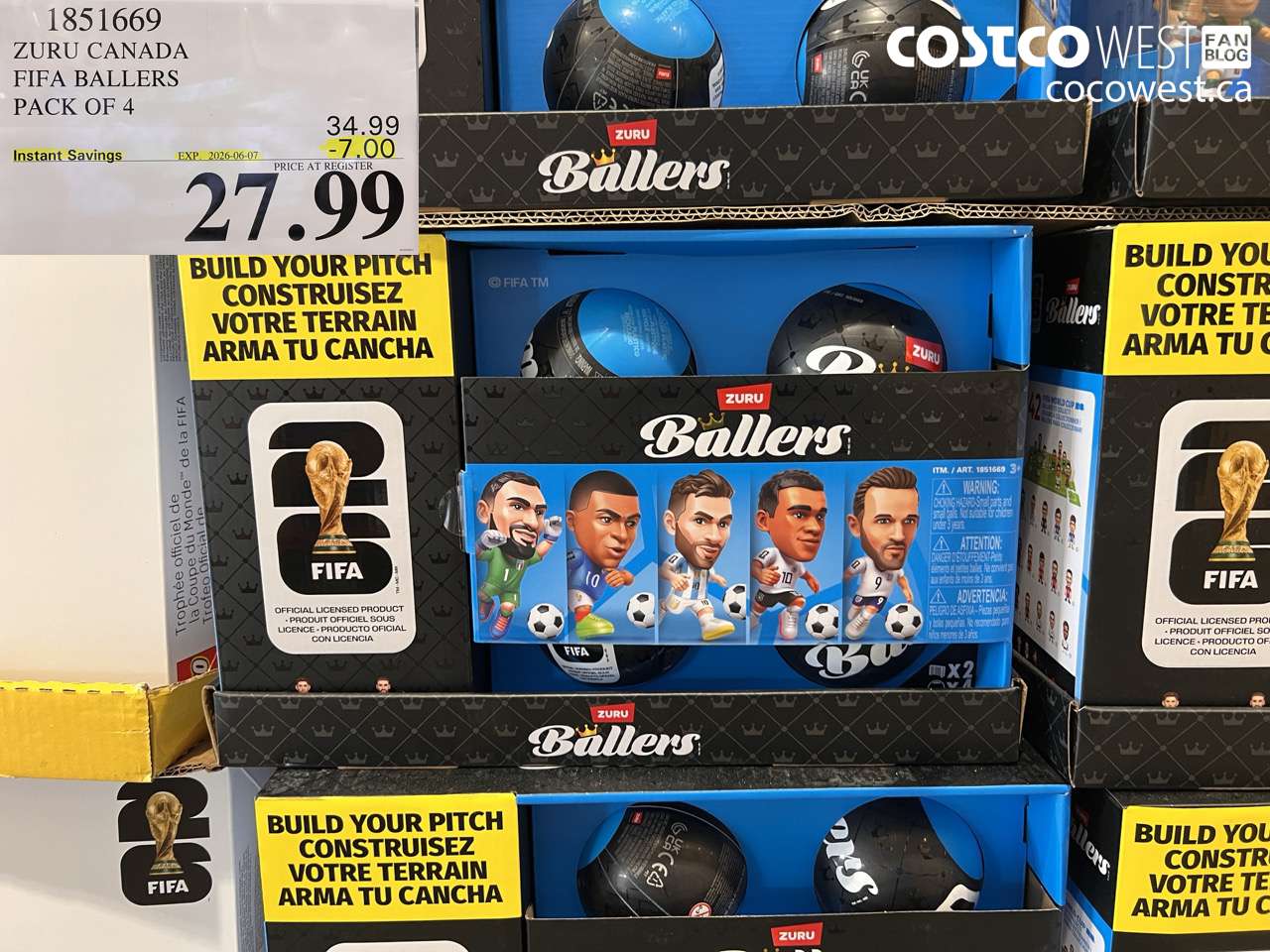1851669 ZURU CANADA FIFA BALLERS PACK OF 4 ($7.00 INSTANT SAVINGS EXPIRES ON 2026-06-07) $27.99
