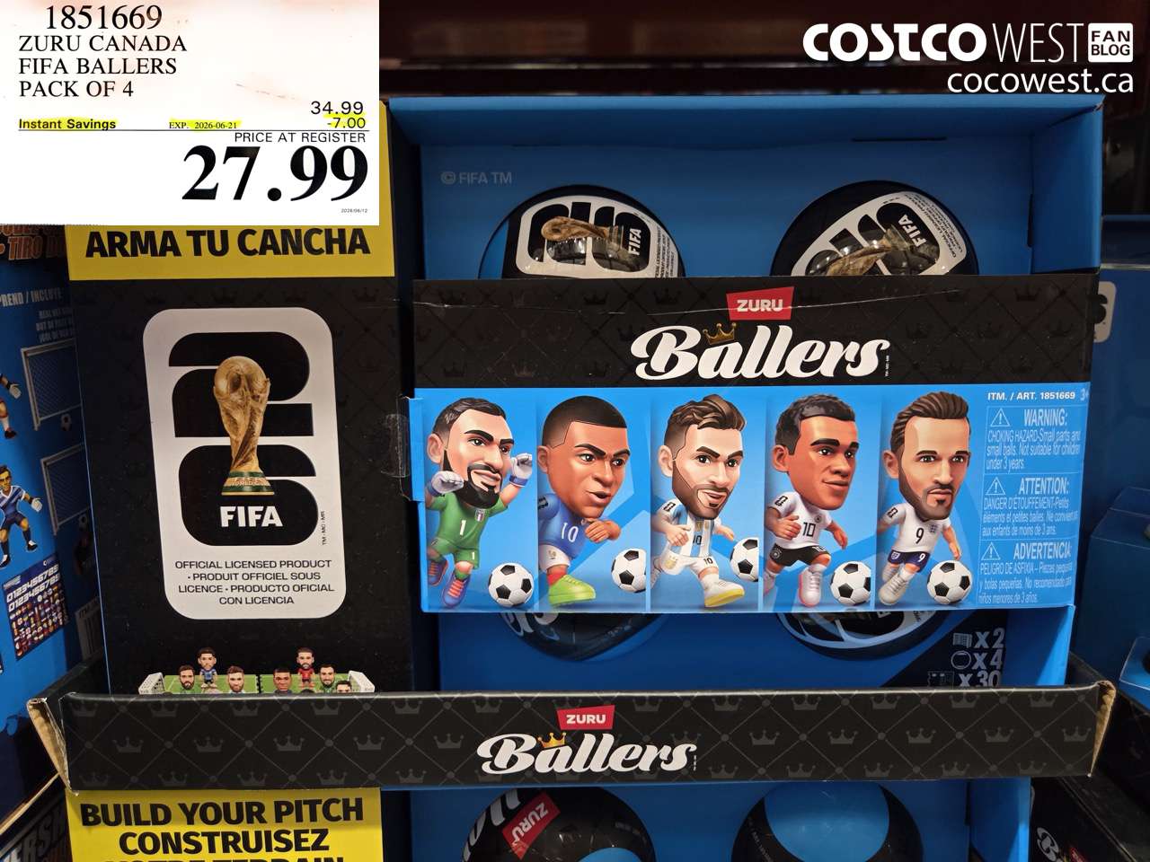 1851669 ZURU CANADA FIFA BALLERS PACK OF 4 ($7.00 INSTANT SAVINGS EXPIRES ON 2026-06-21) $27.99