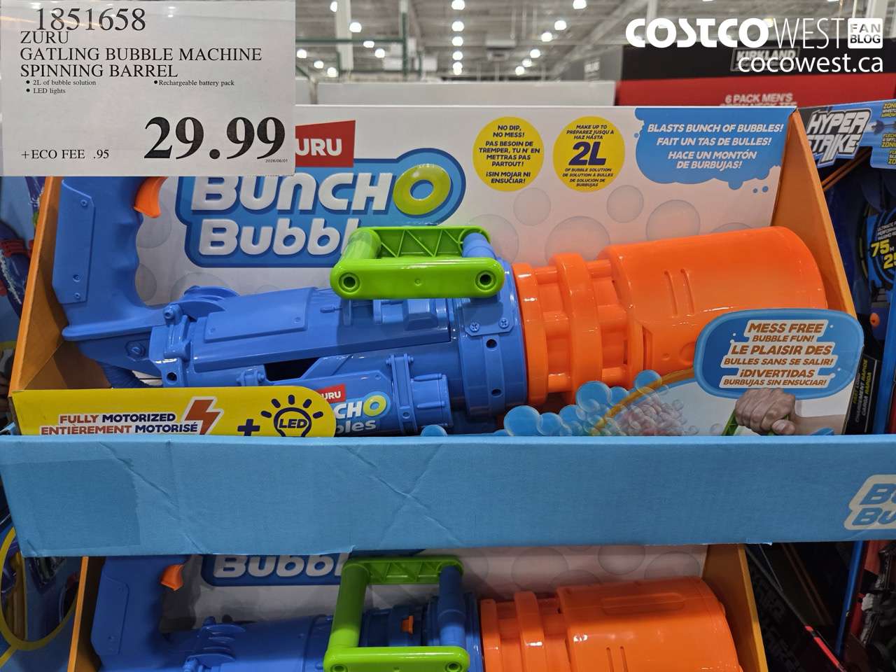 1851658 ZURU GATLING BUBBLE MACHINE SPINNING BARREL $29.99