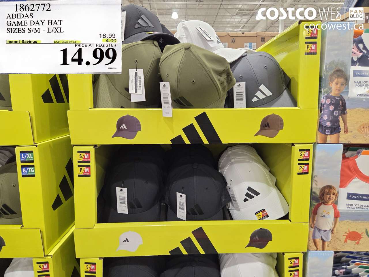 1862772 ADIDAS GAME DAY HAT SIZES S/M - L/XL ($4.00 INSTANT SAVINGS EXPIRES ON 2026-07-12) $14.99