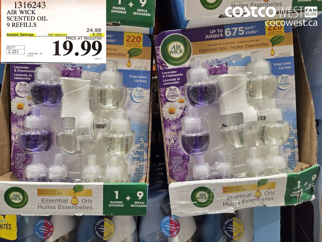 1316243 AIR WICK SCENTED OIL 9 REFILLS ($5.00 INSTANT SAVINGS EXPIRES ON 2026-07-19) $19.99