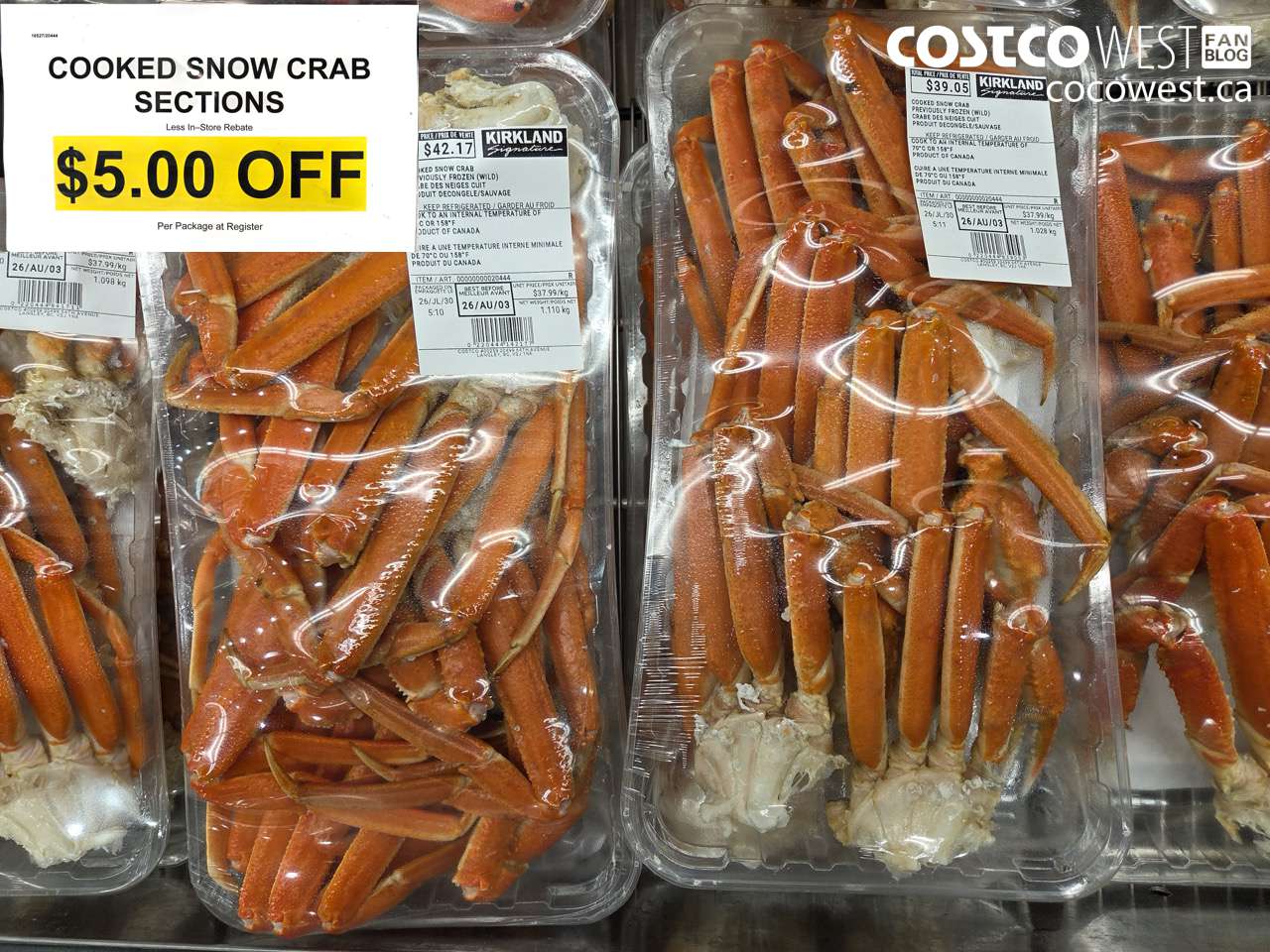 16527 (ALSO 20444) COOKED SNOW CRAB SECTIONS ($5.00 INSTANT SAVINGS)