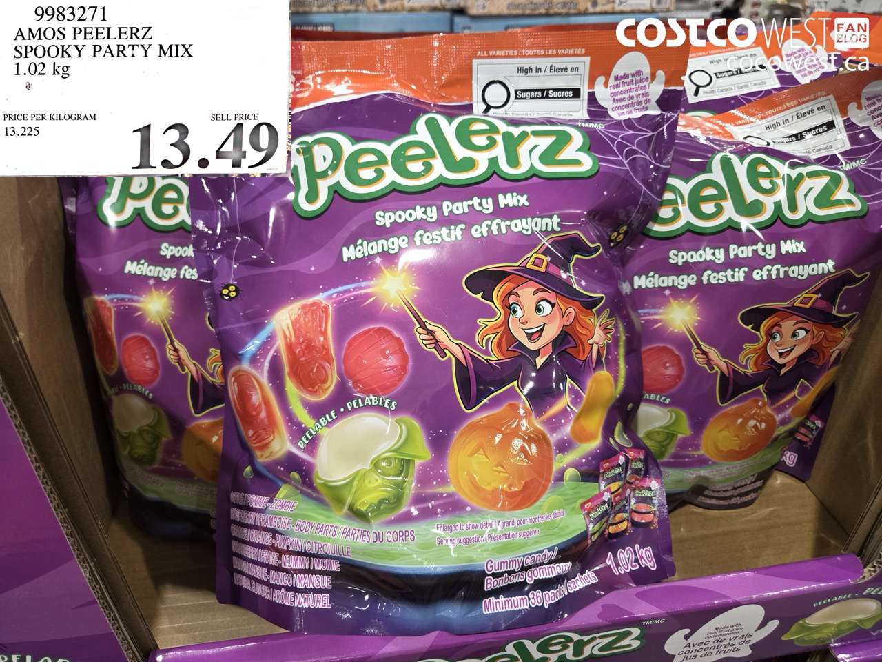 9983271 AMOS PEELERZ SPOOKY PARTY MIX 1.02 KG $13.49