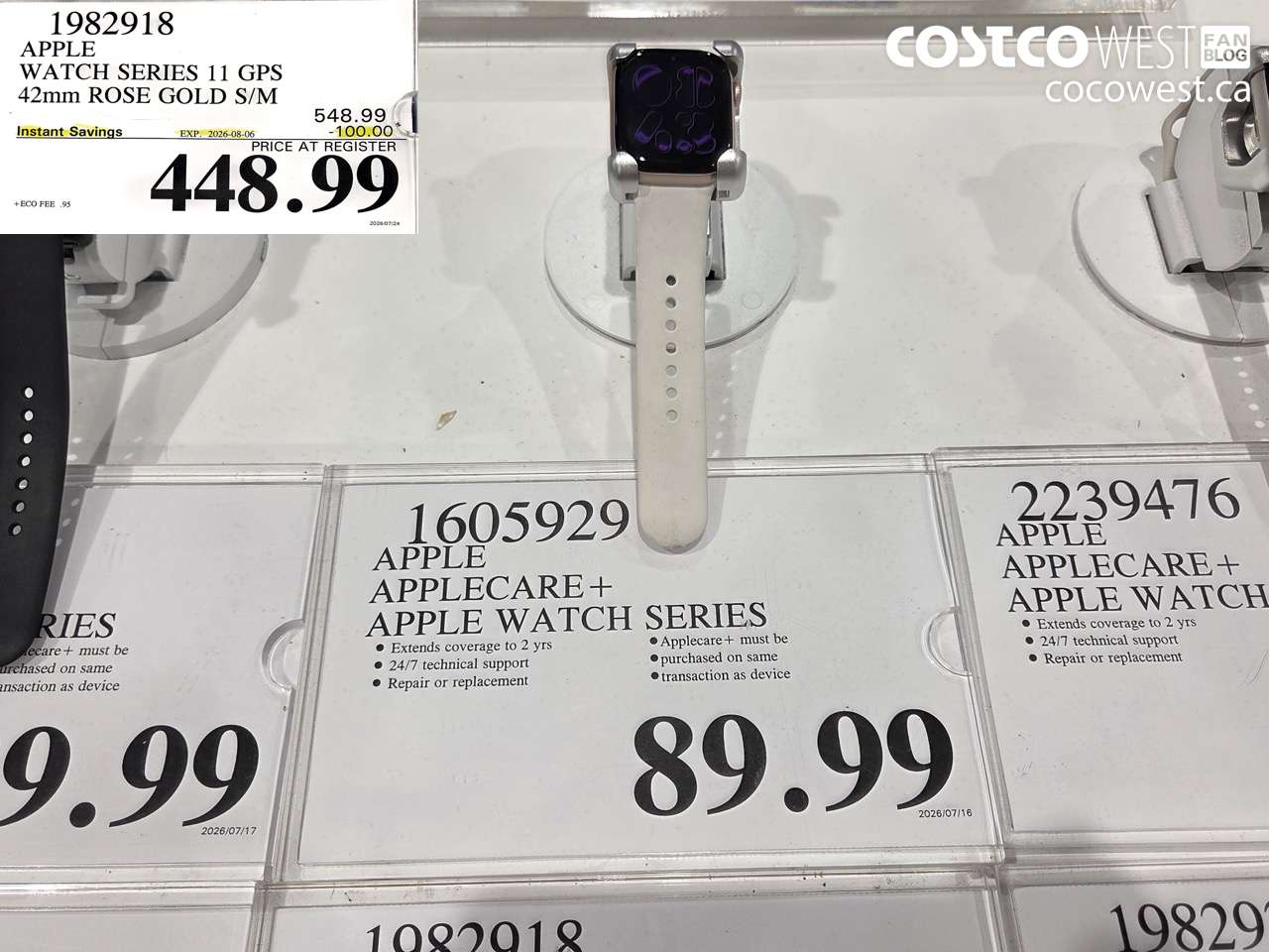 1982918 APPLE WATCH SERIES 11 GPS 42MM ROSE GOLD S/M ($100.00 INSTANT SAVINGS EXPIRES ON 2026-08-06) $448.99
