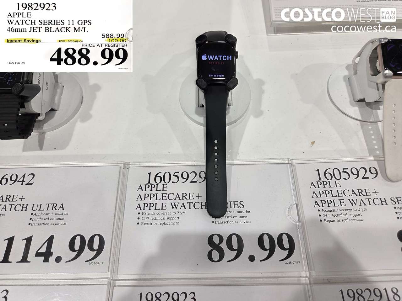 1982923 APPLE WATCH SERIES 11 GPS 46MM JET BLACK M/L ($100.00 INSTANT SAVINGS EXPIRES ON 2026-08-06) $488.99