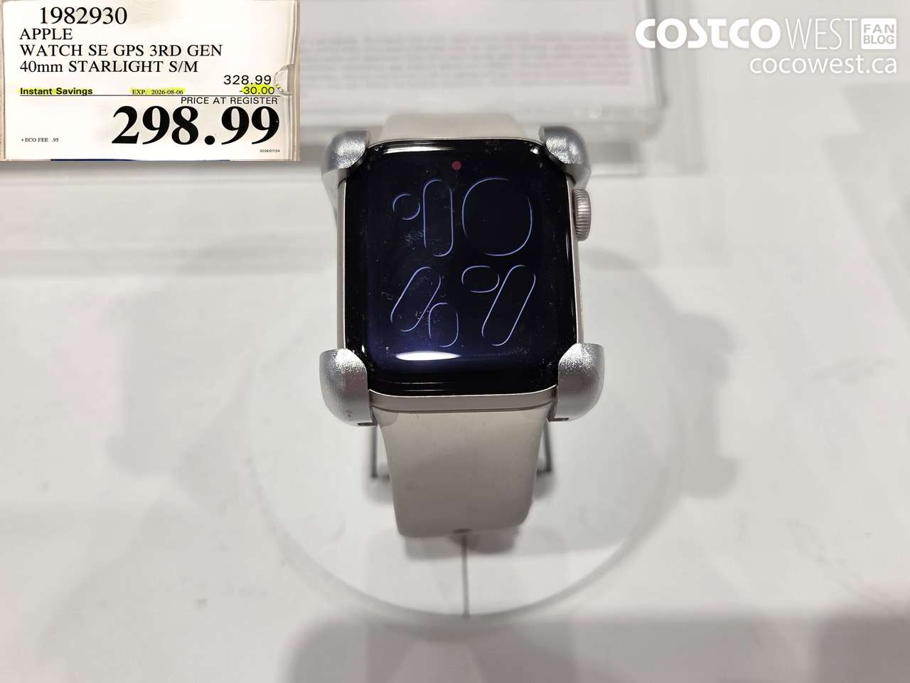 1982930 APPLE WATCH SE GPS 3RD GEN 40MM STARLIGHT S/M ($30.00 INSTANT SAVINGS EXPIRES ON 2026-08-06) $298.99