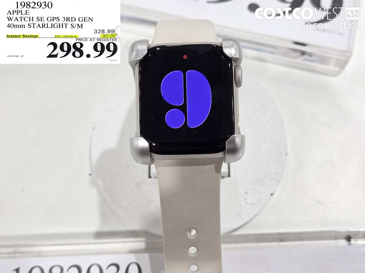 1982930 APPLE WATCH SE GPS 3RD GEN 40MM STARLIGHT S/M ($30.00 INSTANT SAVINGS EXPIRES ON 2026-08-06) $298.99