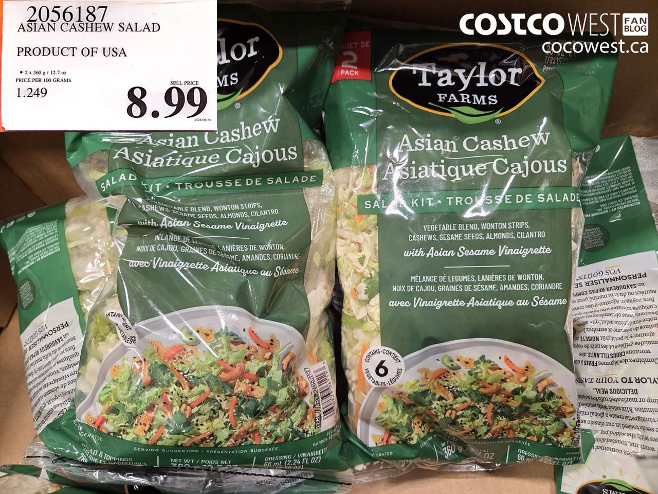 2056187 ASIAN CASHEW SALAD PRODUCT OF USA $8.99