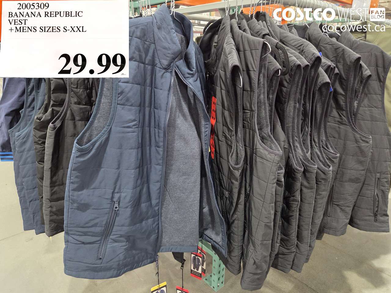 2005309 BANANA REPUBLIC VEST MENS SIZES S-XXL $29.99