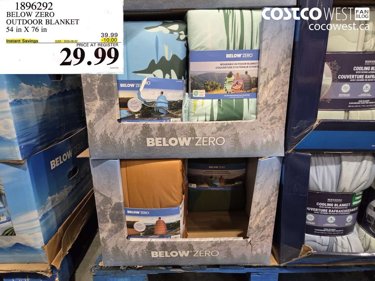1896292 BELOW ZERO OUTDOOR BLANKET 54 IN X 76 IN ($10.00 INSTANT SAVINGS EXPIRES ON 2026-08-02) $29.99