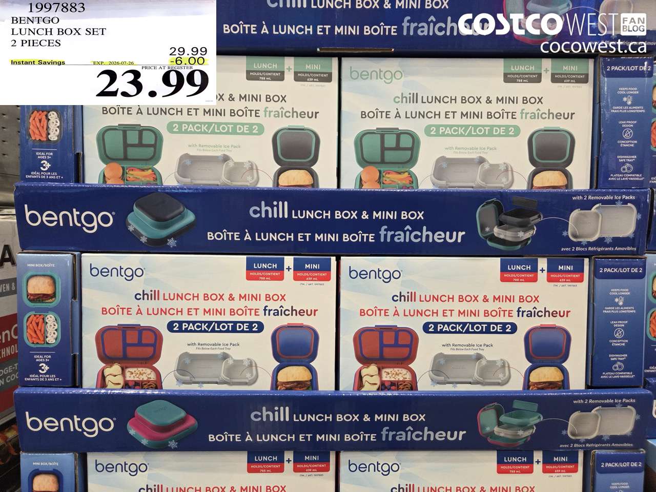 1997883 BENTGO LUNCH BOX SET 2 PIECES ($6.00 INSTANT SAVINGS EXPIRES ON 2026-07-26) $23.99