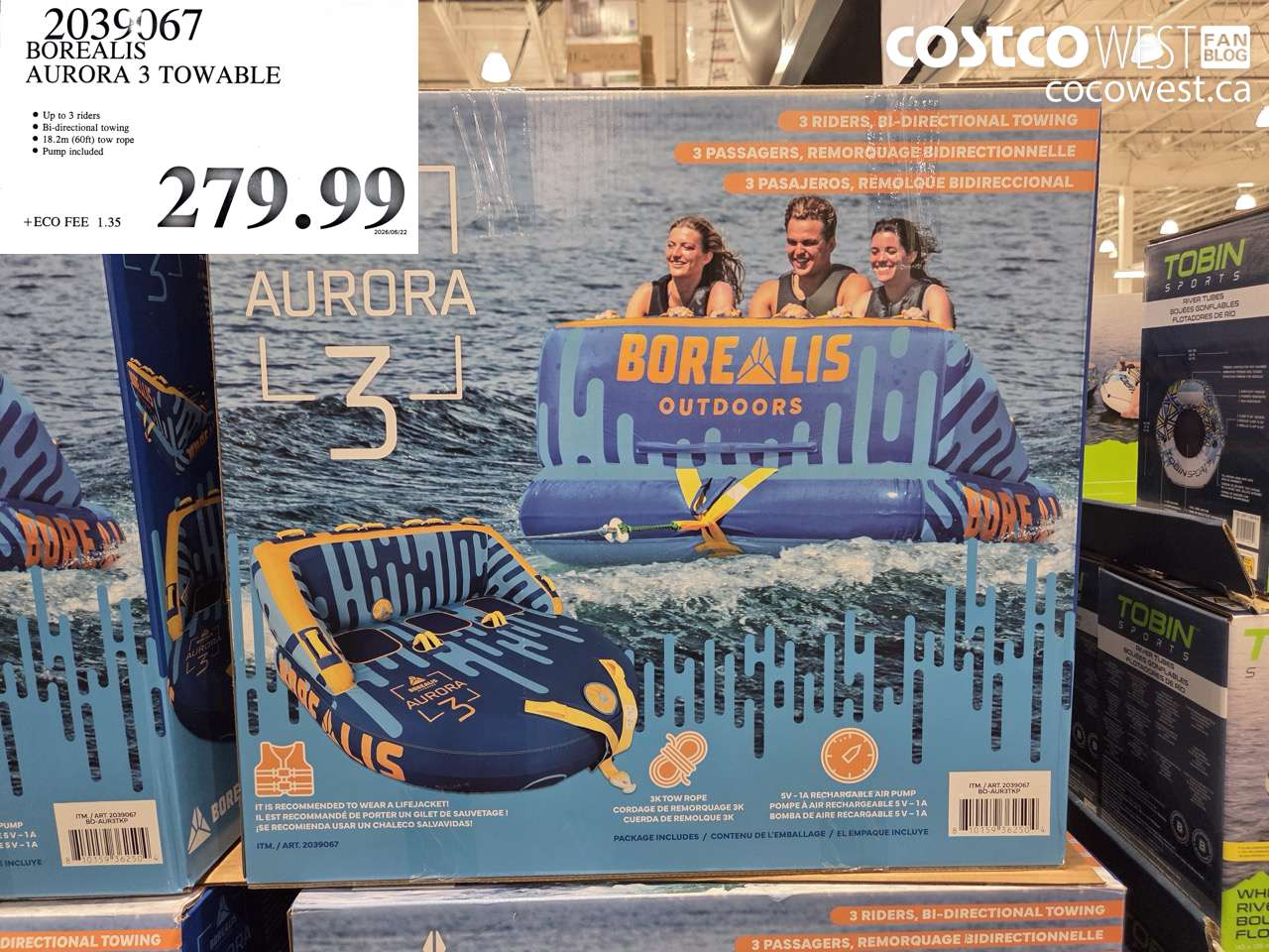 2039067 BOREALIS AURORA 3 TOWABLE $279.99