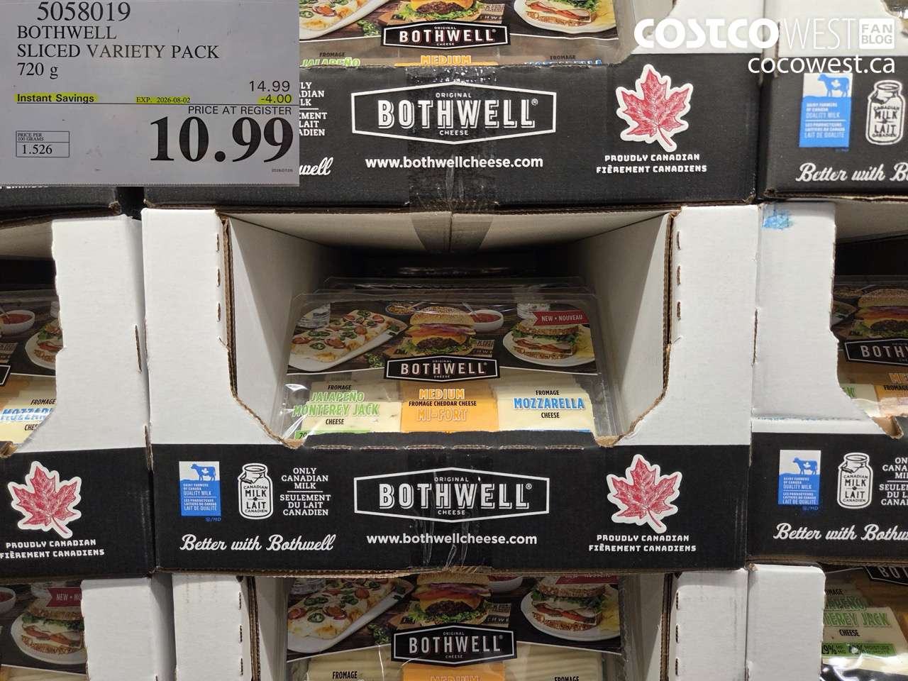 5058019 BOTHWELL SLICED VARIETY PACK 720 G ($4.00 INSTANT SAVINGS EXPIRES ON 2026-08-02) $10.99