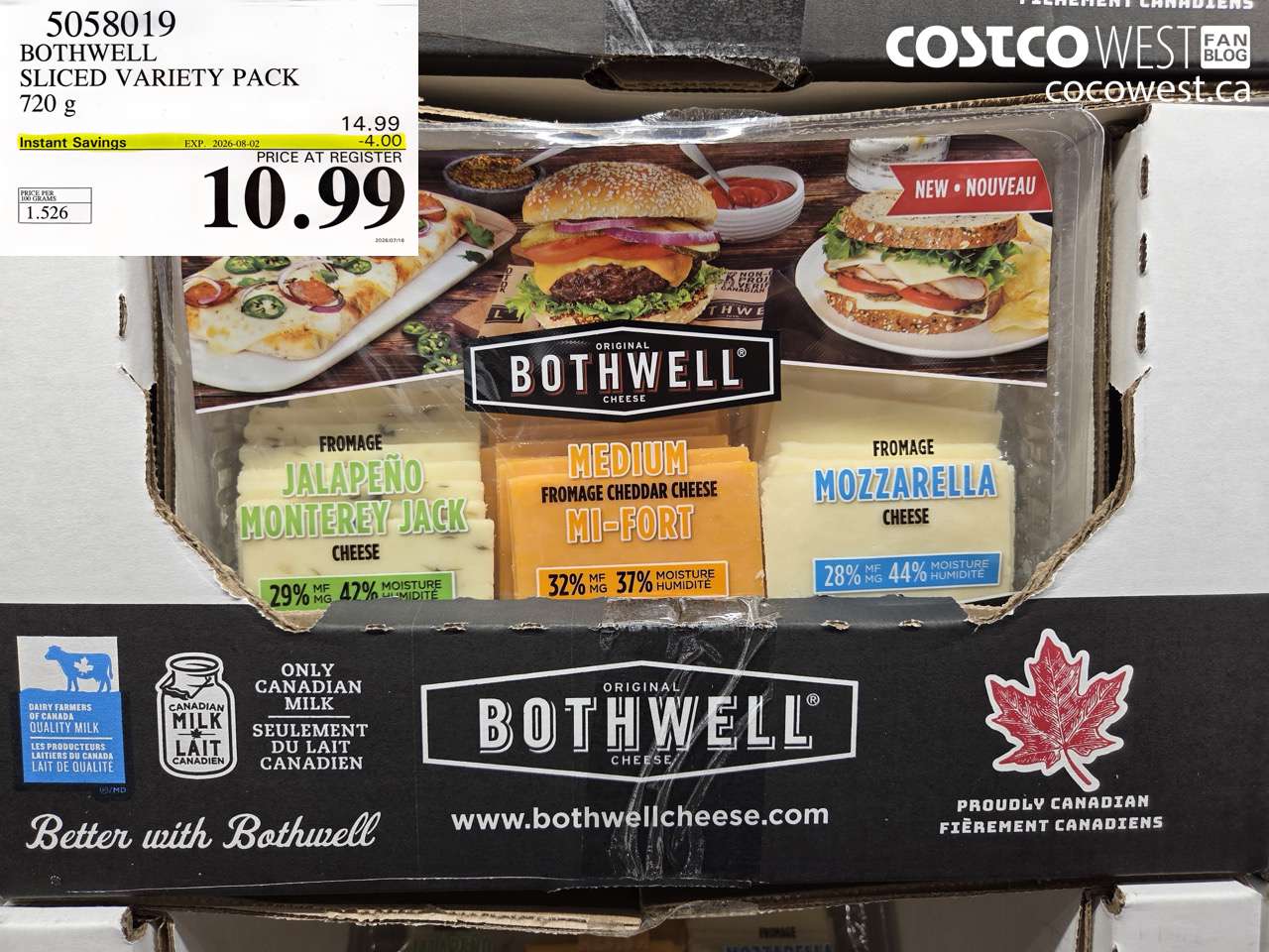 5058019 BOTHWELL SLICED VARIETY PACK 720 G ($4.00 INSTANT SAVINGS EXPIRES ON 2026-08-02) $10.99