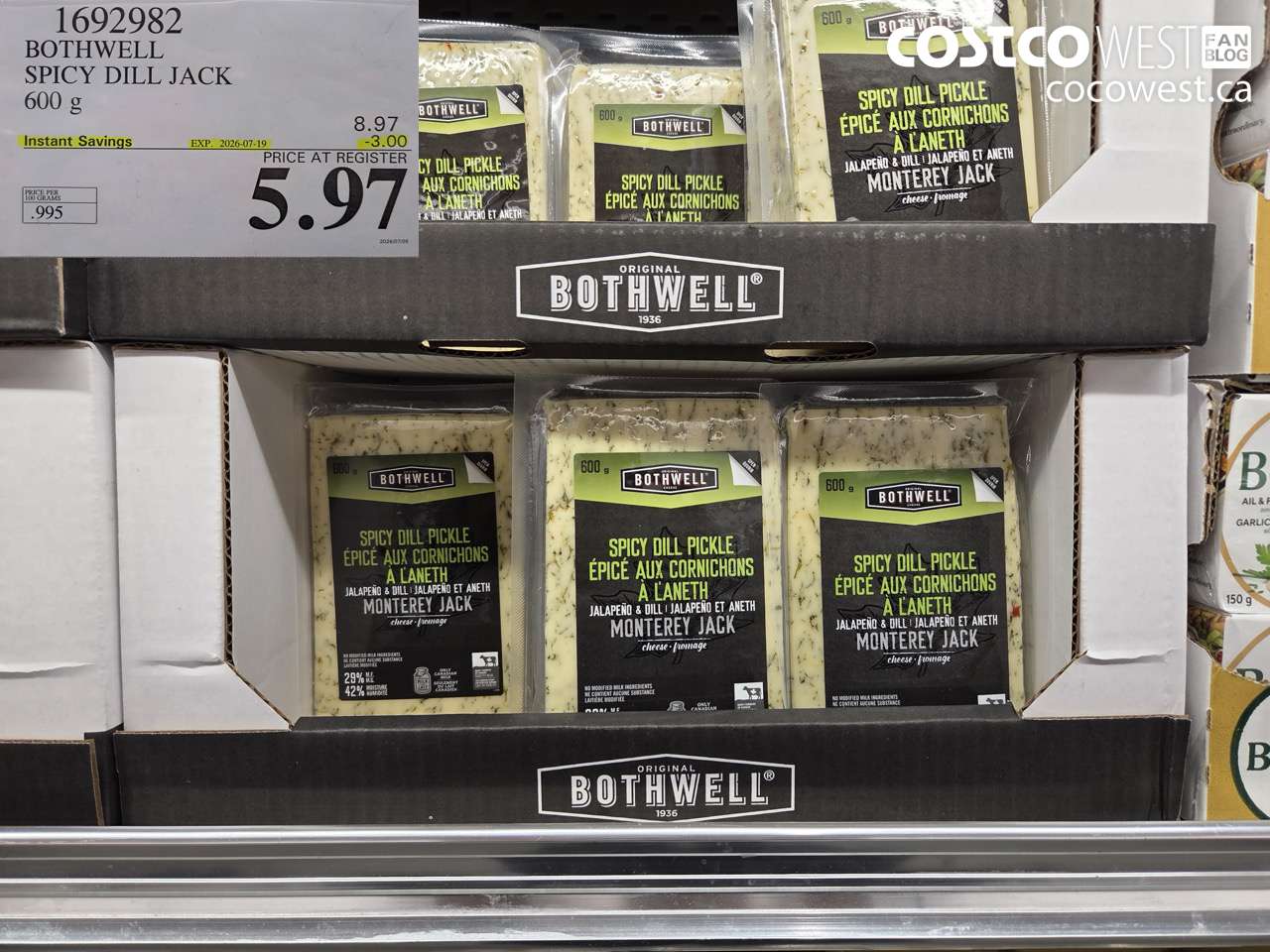 1692982 BOTHWELL SPICY DILL JACK 600 G ($3.00 INSTANT SAVINGS EXPIRES ON 2026-07-19) $5.97