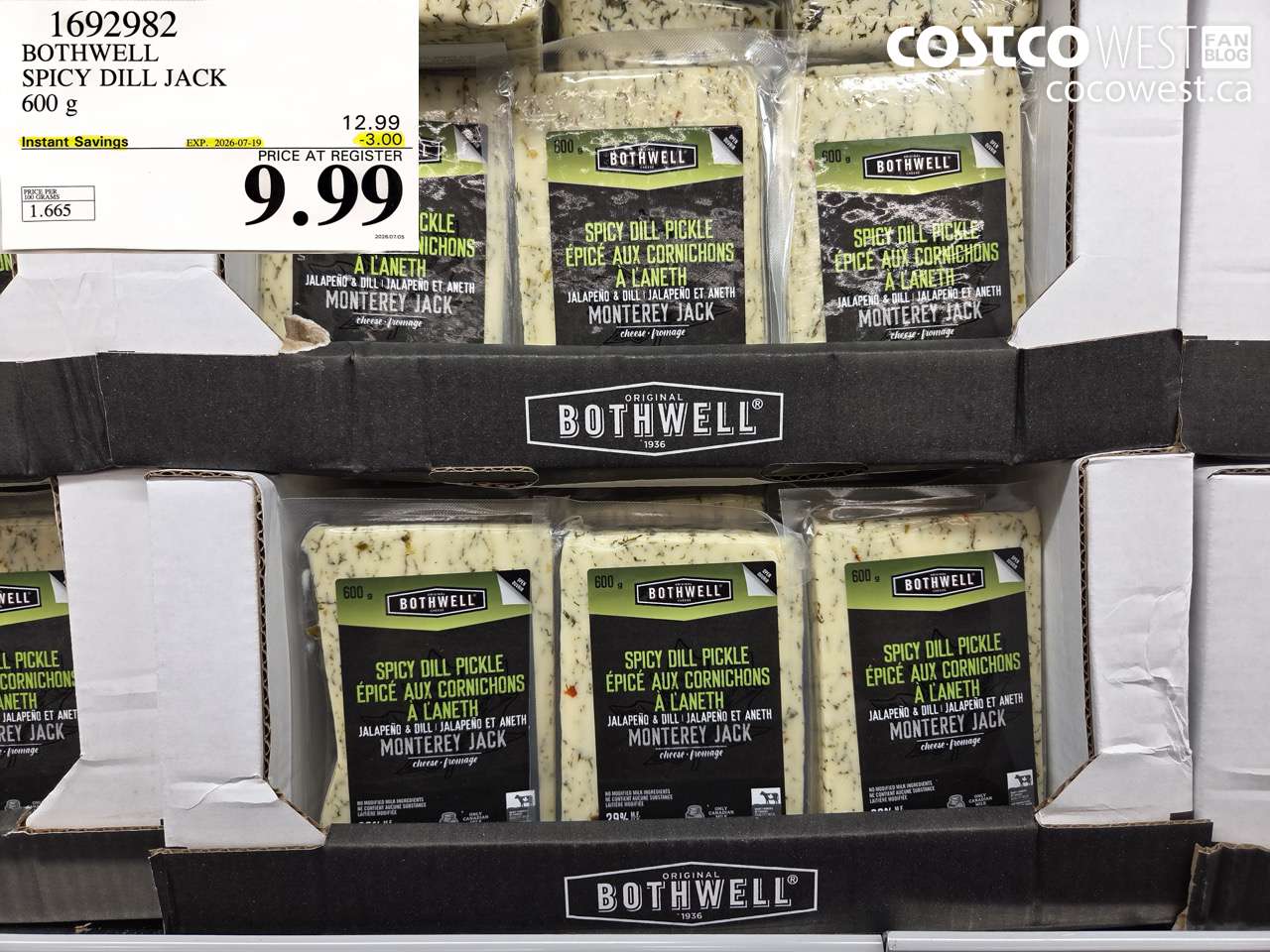 1692982 BOTHWELL SPICY DILL JACK 600 G ($3.00 INSTANT SAVINGS EXPIRES ON 2026-07-19) $9.99