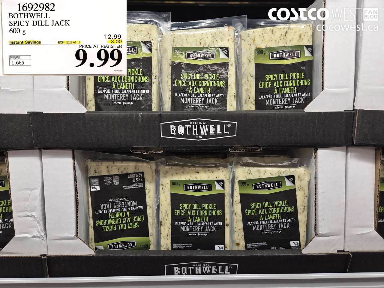 1692982 BOTHWELL SPICY DILL JACK 600 G ($3.00 INSTANT SAVINGS EXPIRES ON 2026-07-19) $9.99