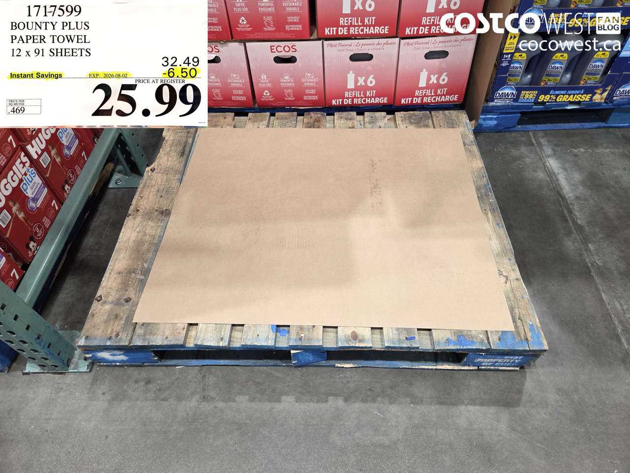 1717599 BOUNTY PLUS PAPER TOWEL 12 X 91 SHEETS ($6.50 INSTANT SAVINGS EXPIRES ON 2026-08-02) $25.99