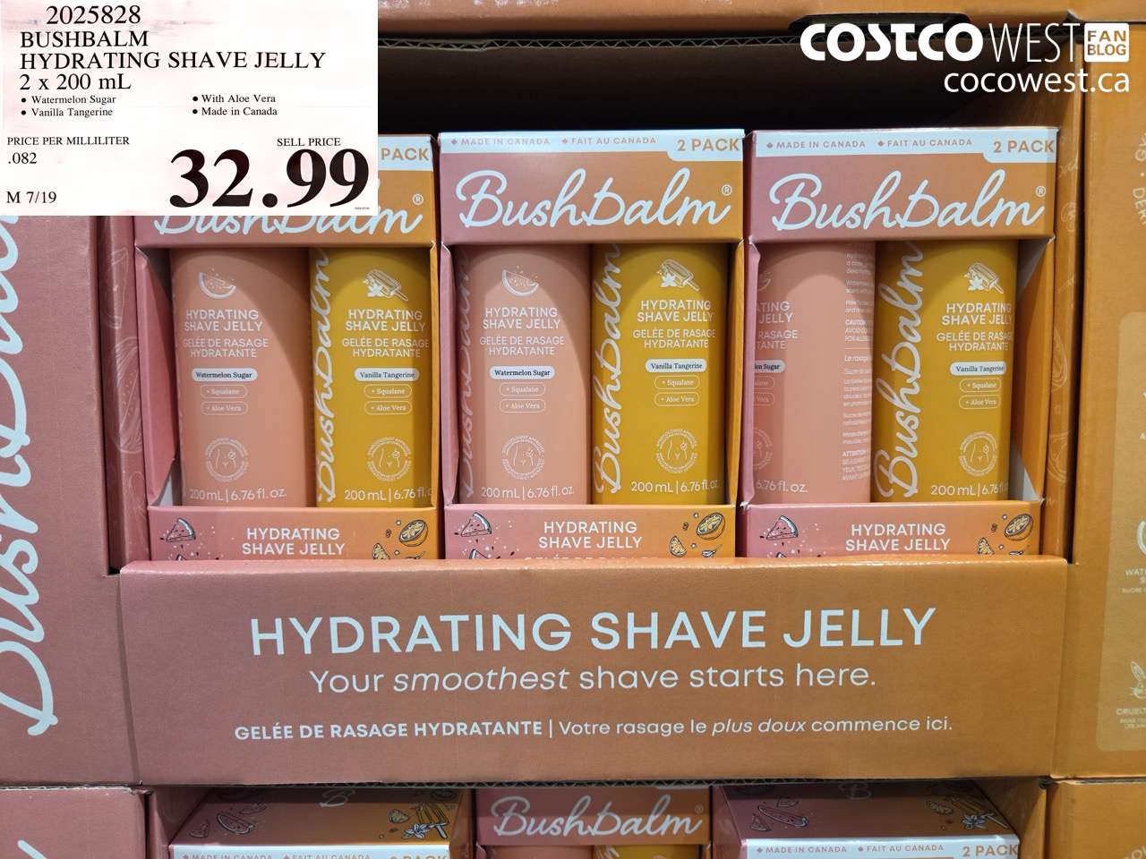 2025828 BUSHBALM HYDRATING SHAVE JELLY 2 X 200 ML $32.99