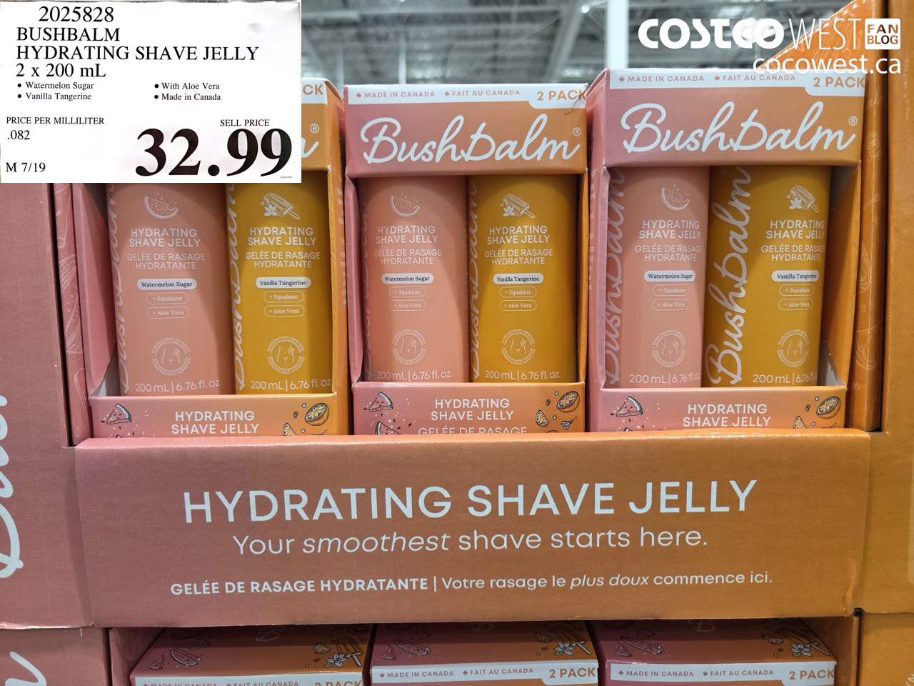2025828 BUSHBALM HYDRATING SHAVE JELLY 2 X 200 ML $32.99