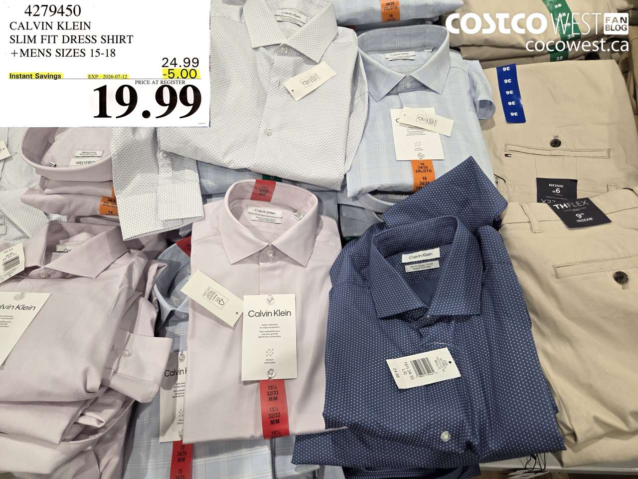 4279450 CALVIN KLEIN SLIM FIT DRESS SHIRT MENS SIZES 15-18 ($5.00 INSTANT SAVINGS EXPIRES ON 2026-07-12) $19.99